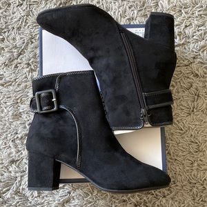 Croft & Barrow Cloretta Black Faux Suede Booties